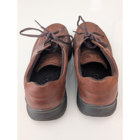 Men’s ECCO Irving Oxford Shoes Lace Up Chestnut Brown Leather Size EU 44 US 10 - Picture 3 of 6